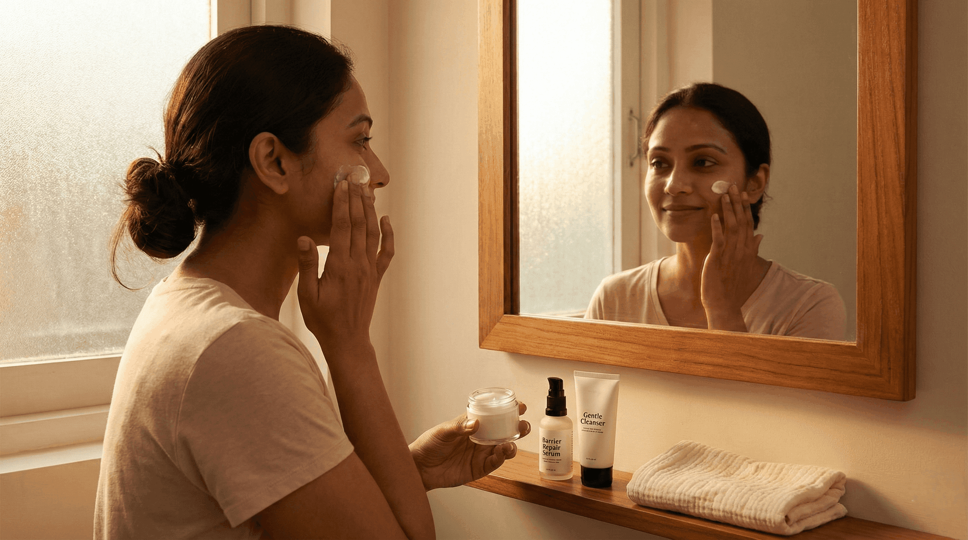 Hybrid skincare routine diagram